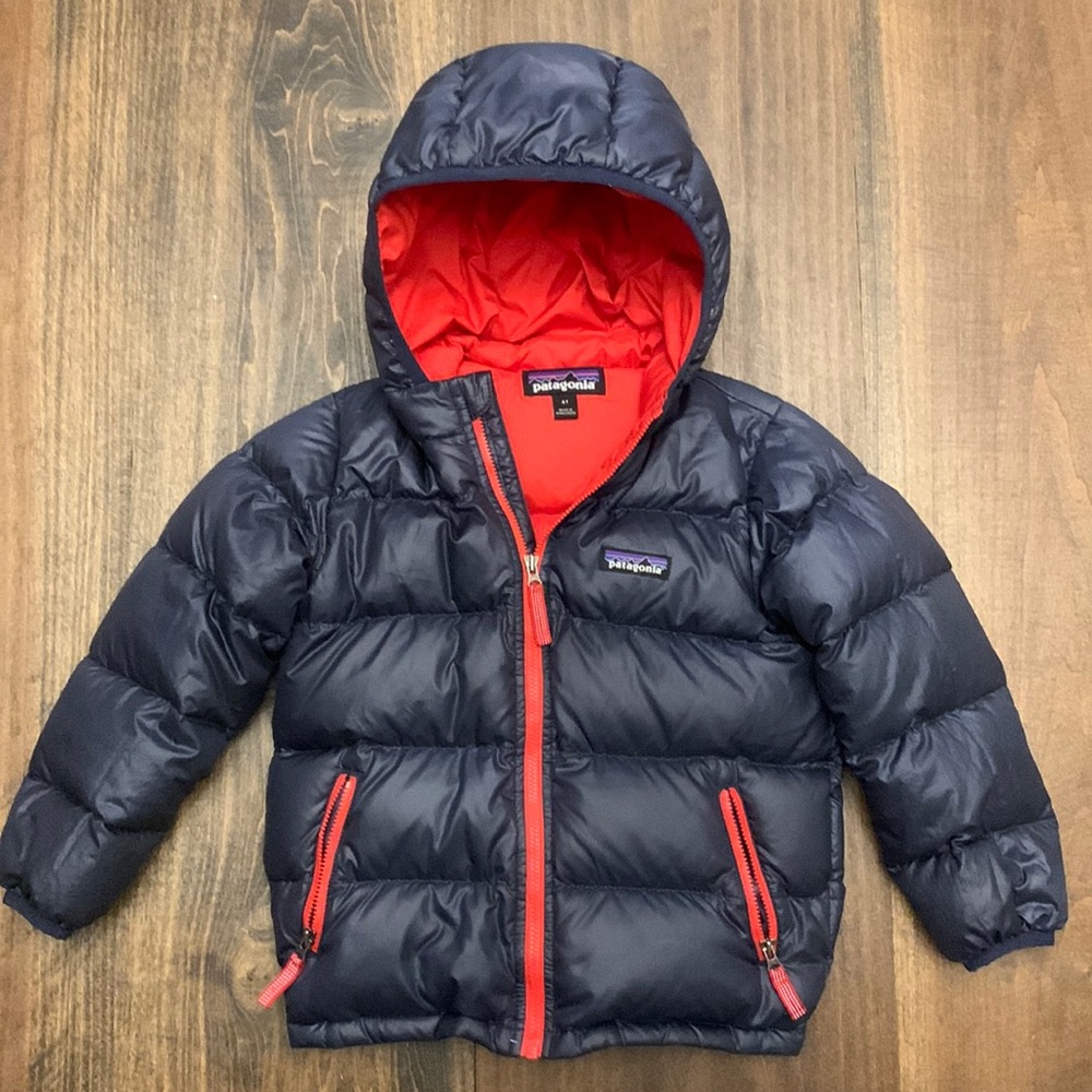 Patagonia kids down jacket with hood